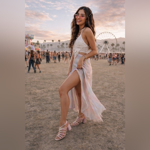 Free People Shoes - NIB FREE PEOPLE | COLETTE CINCHED HEEL | RAINBOW METALLIC  